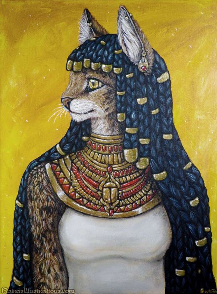 Egyptische kat online puzzel