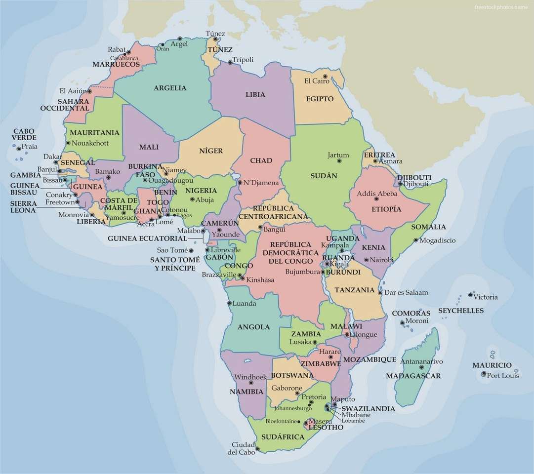 AFRICAN CONTINENT online puzzle