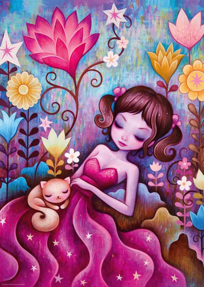 sleeping beauty in pink online puzzle
