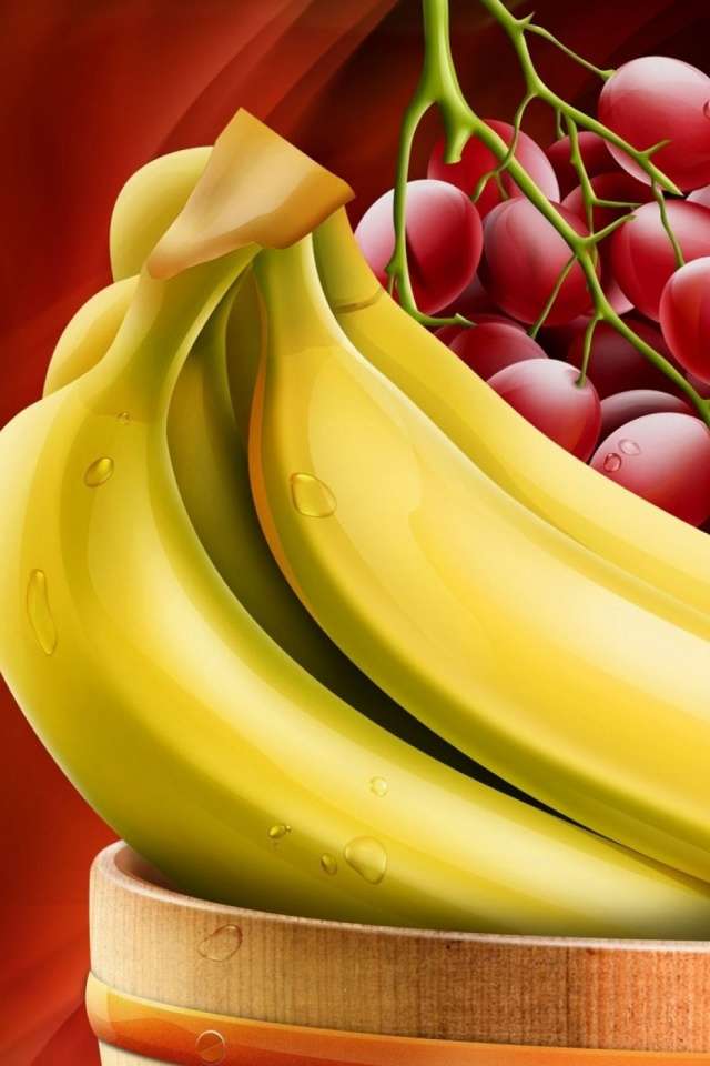 Bananas e uvas puzzle online