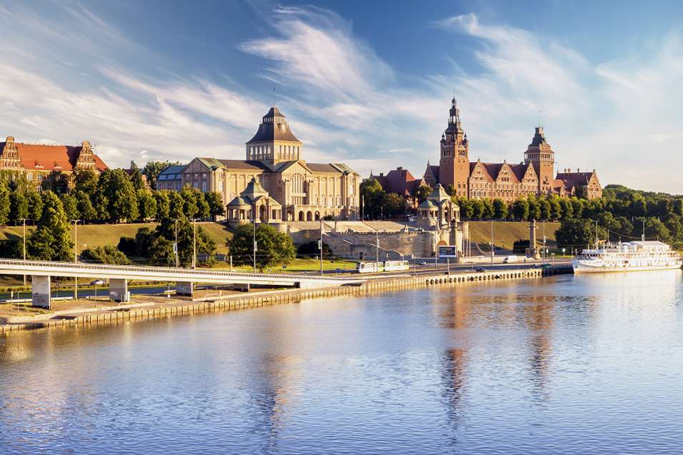 Panorama van Szczecin online puzzel