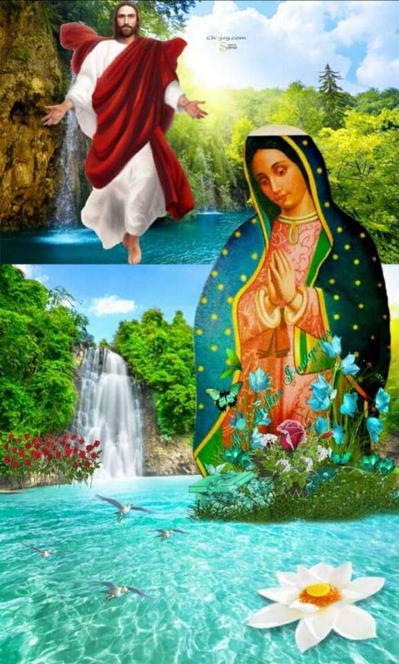 Maagd Guadalupe en Jezus legpuzzel online