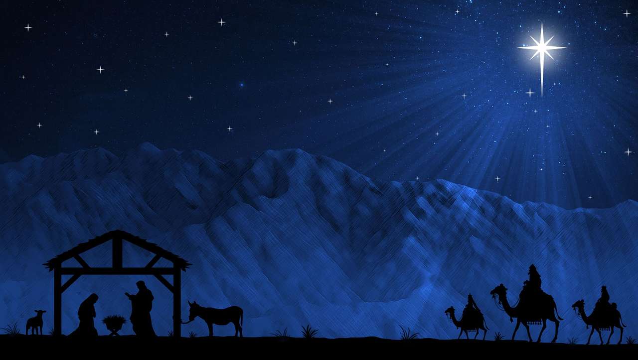 キリスト降誕のシーンのクリスマス ジグソーパズルオンライン