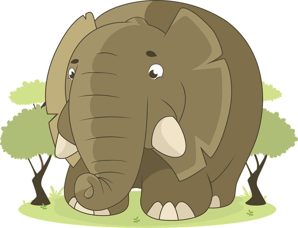 Elefante grandullon rompecabezas en línea
