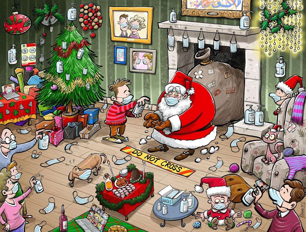 Chaos la veille de Noël puzzle en ligne