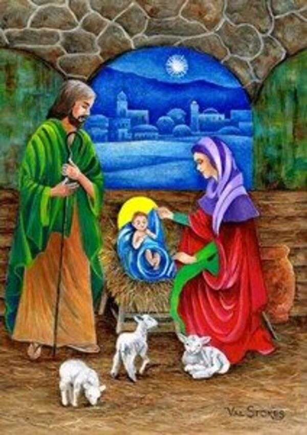Різдво № 10 - народження № 1 Маленького Божественного Дитини пазл онлайн