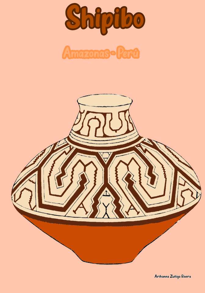 Керамика Shipibo Amazonas Перу онлайн пъзел