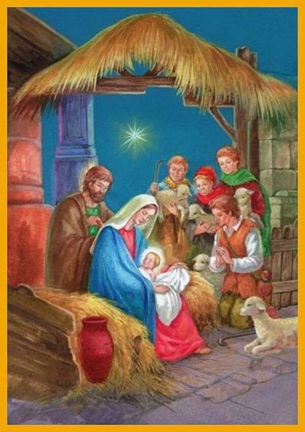 Рождество #13 - Рождение Младенца Иисуса #2 онлайн-пазл