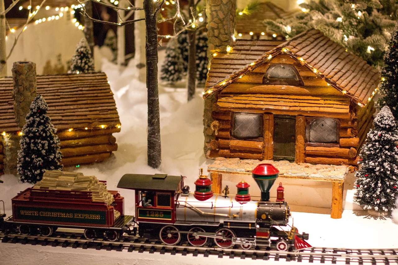 Karácsonyi mézeskalács falu kirakós online