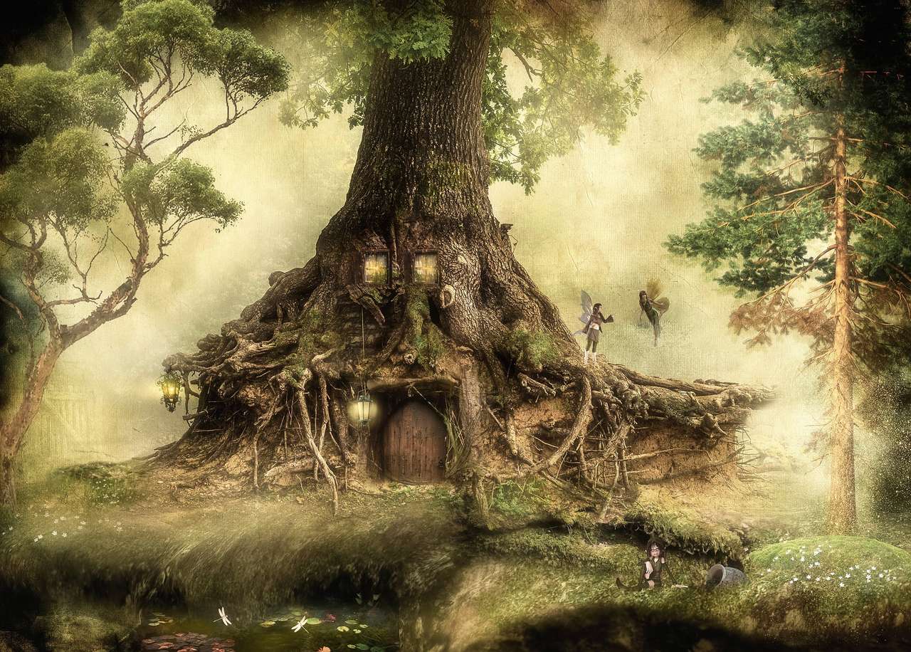 pădure elfică puzzle online
