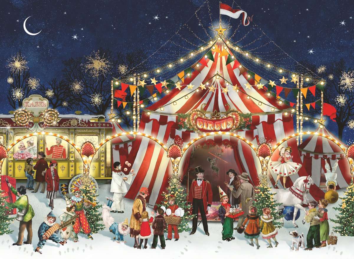 Circus met Kerstmis legpuzzel online