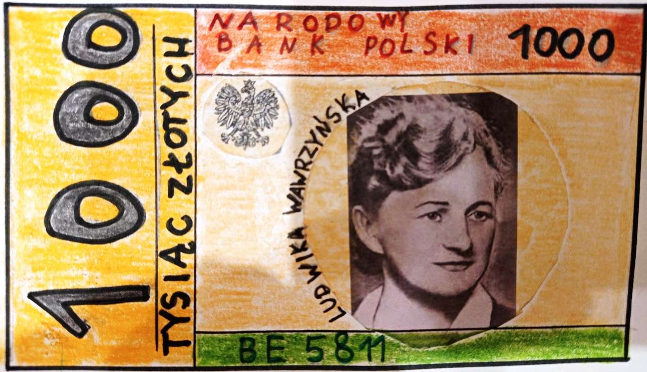 Banknote mit dem Schutzpatron von SP 105 Online-Puzzle