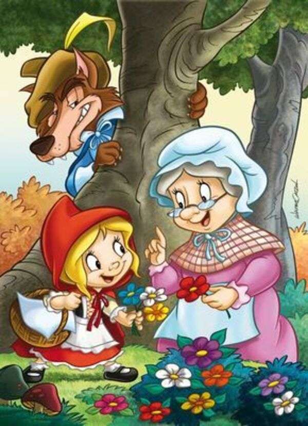 Big Bad Wolf Watching Little Red Riding Hood jigsaw puzzle online