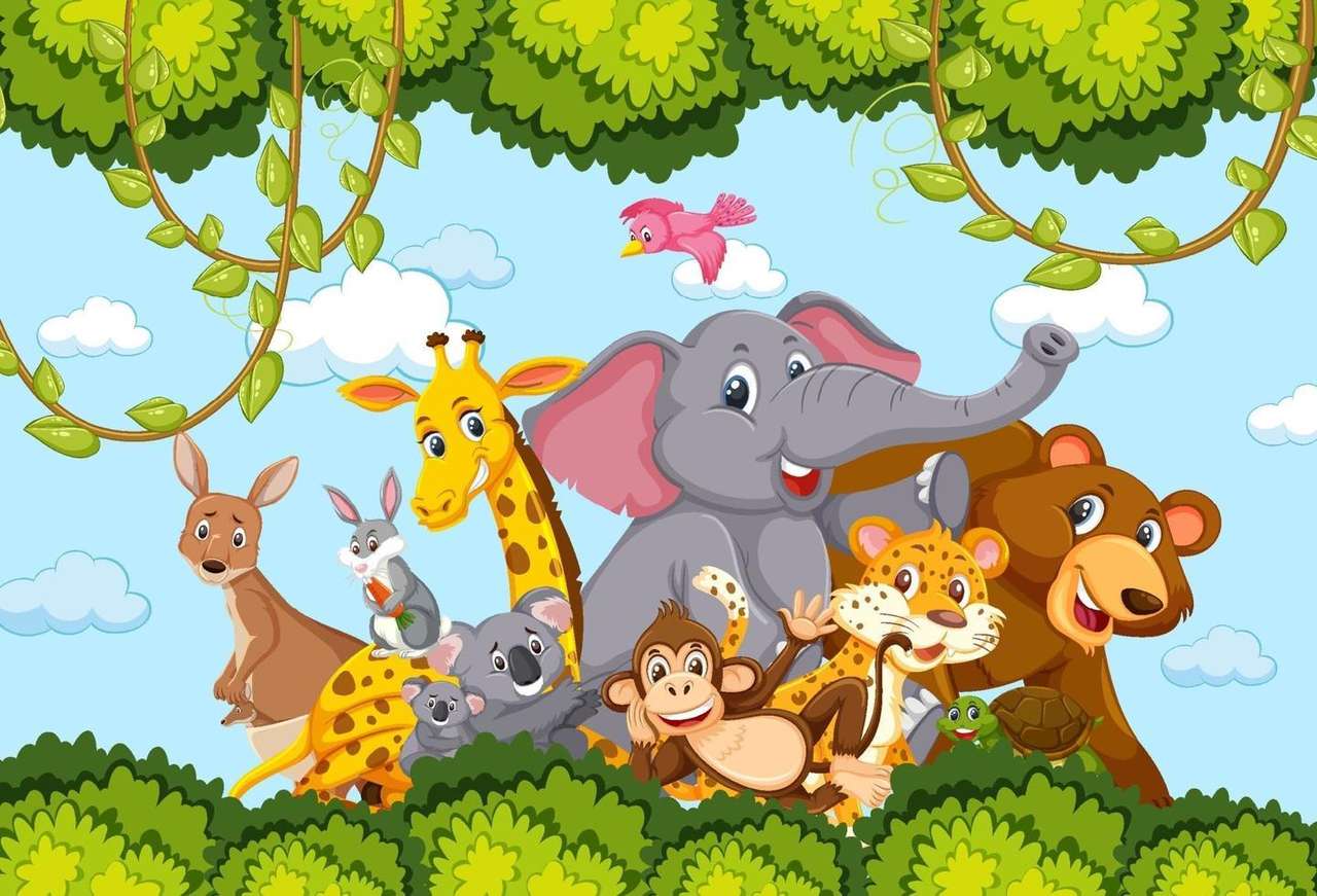 Animali nei boschi puzzle online