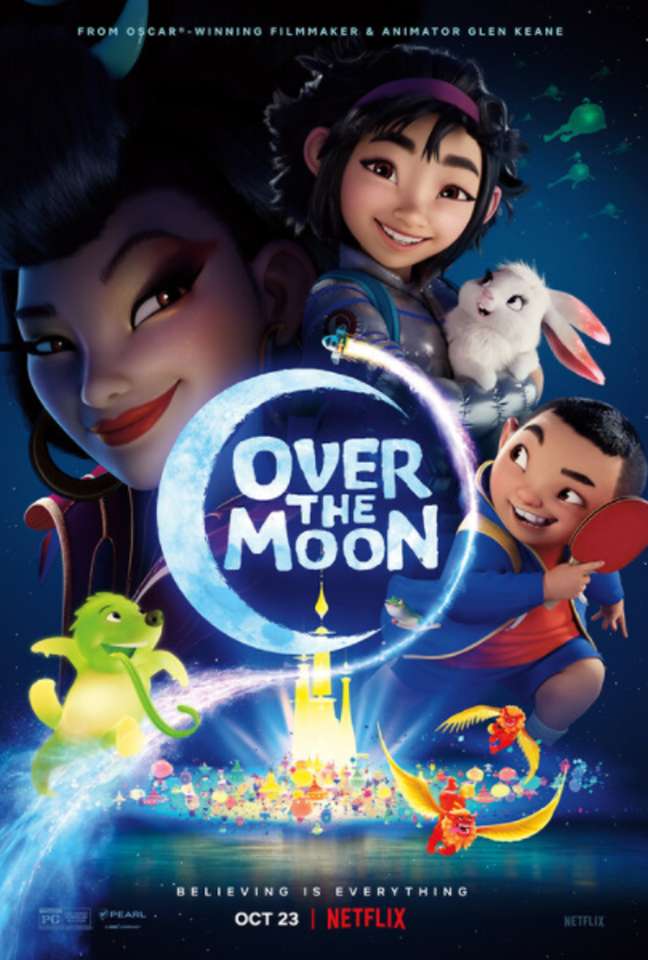 Постер на филма над луната онлайн пъзел
