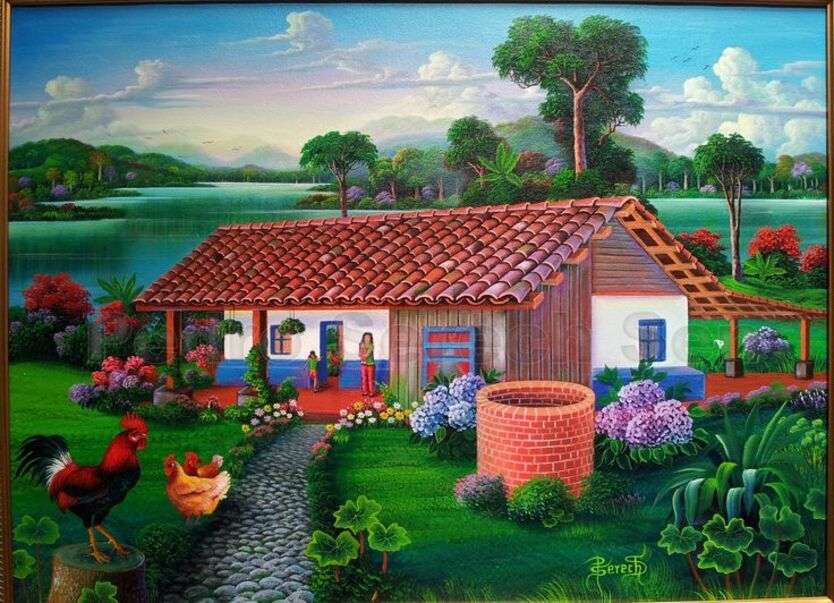 Paesaggio # 53 - Cottage con piastrelle puzzle online