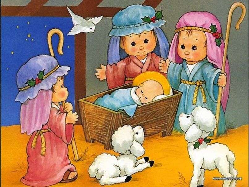Crăciunul # 22 - Nașterea # 1 - a copiilor mici jigsaw puzzle online