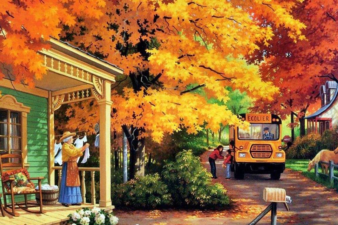 Autumn in the town jigsaw puzzle online