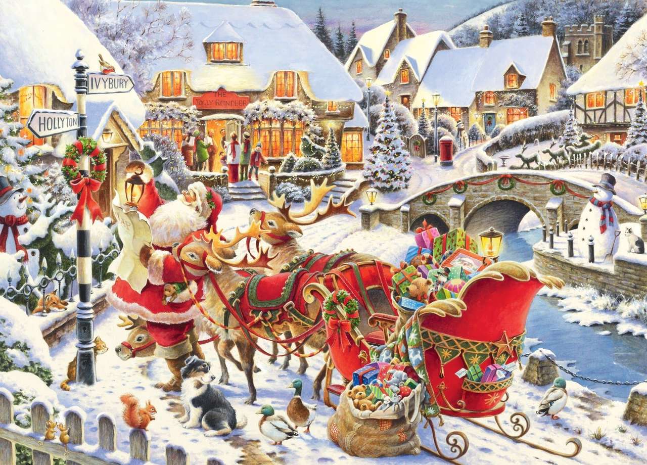 În ce sens Moș Crăciun puzzle online