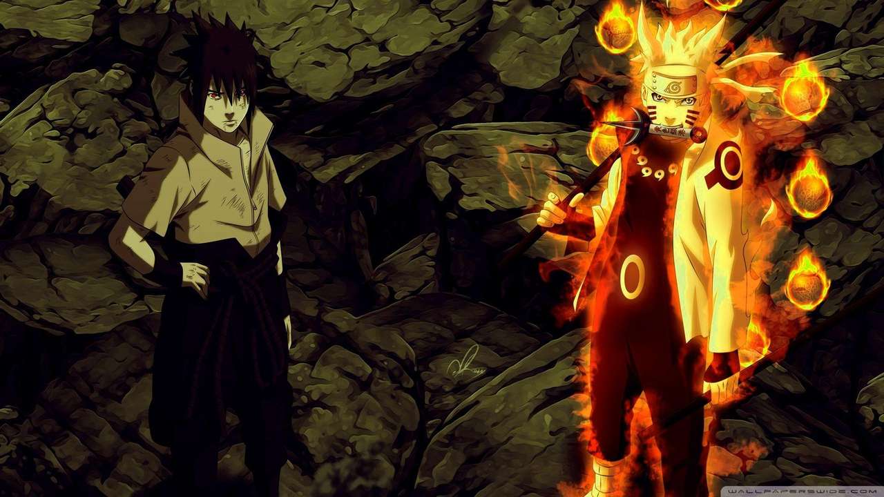 Sasuke και Naruto παζλ online