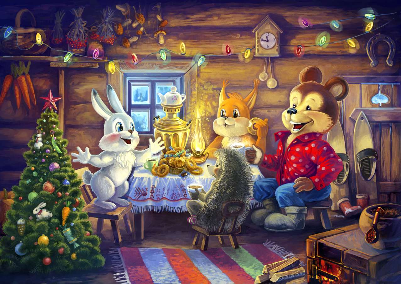 Karácsony az erdőben online puzzle