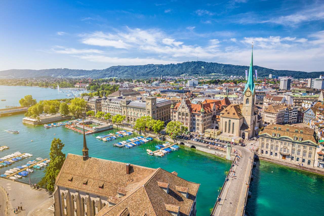 Centre-ville de Zurich puzzle en ligne