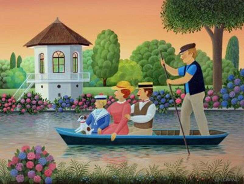 Paesaggio n. 57 - Famiglia in gita in barca puzzle online