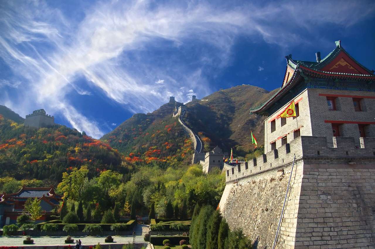 Grote muur in China, dichtbij Peking. legpuzzel online