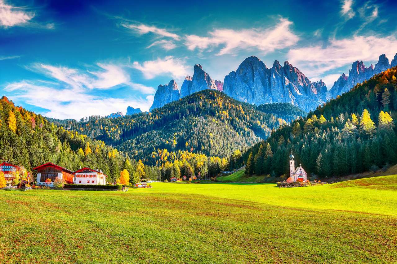 Majestätische Landschaft in den Dolomiten Puzzlespiel online