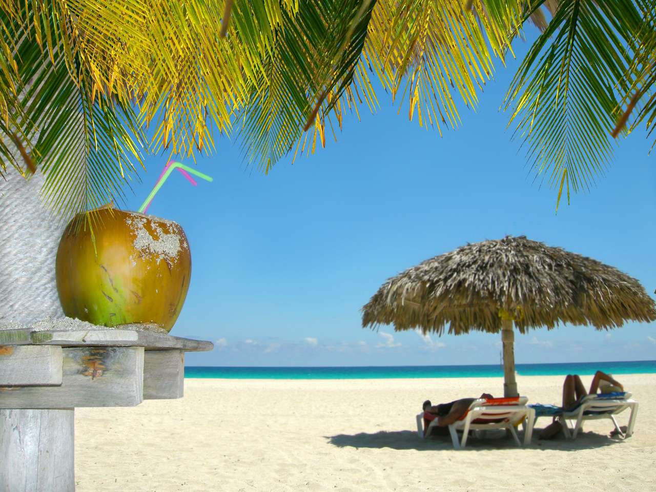 Кубински плаж онлайн пъзел