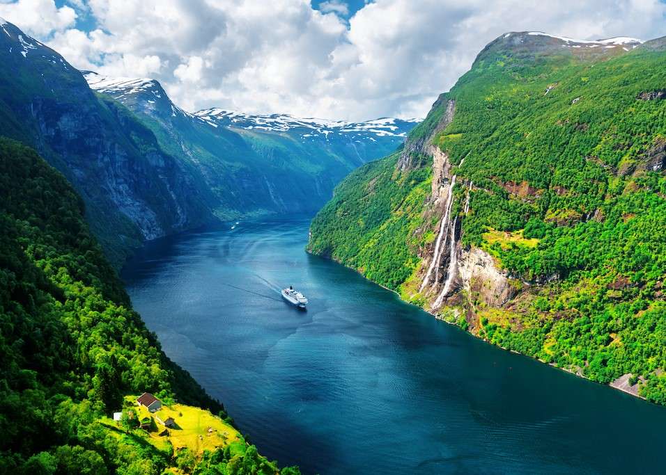 Geirangerfjorden - το πιο όμορφο φιόρδ στη Νορβηγία online παζλ