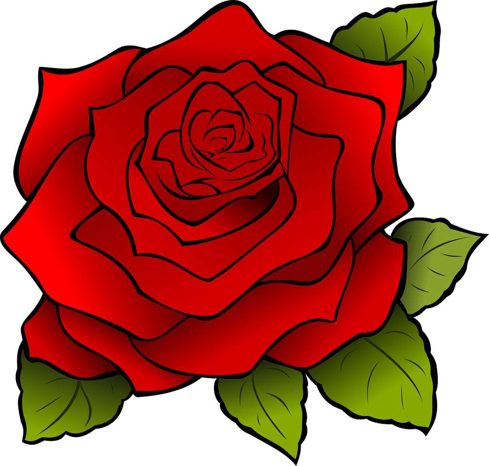 trandafir roșu jigsaw puzzle online