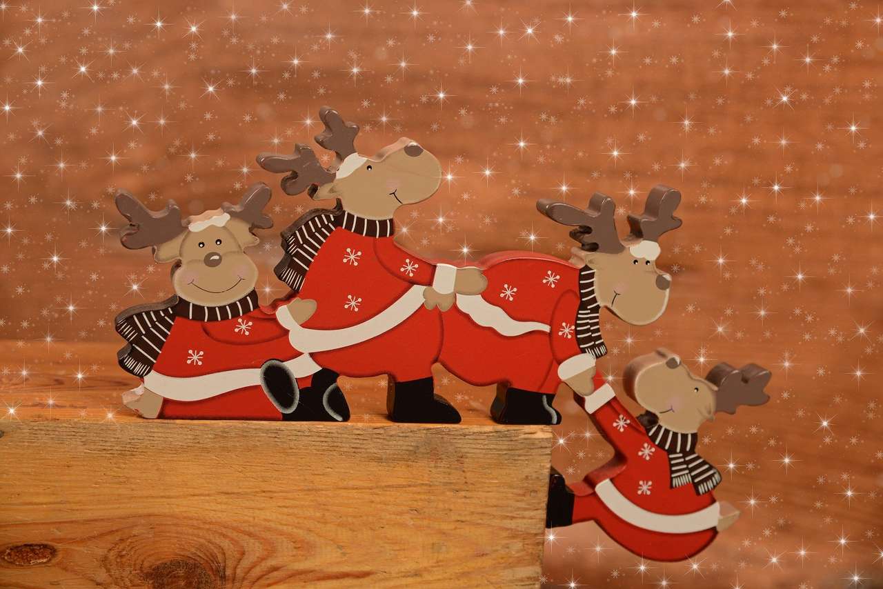 Happy reindeer. jigsaw puzzle online