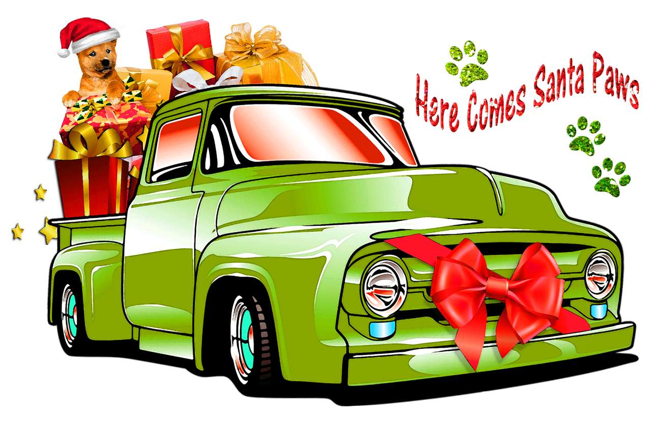 Vánoční auto skládačky online