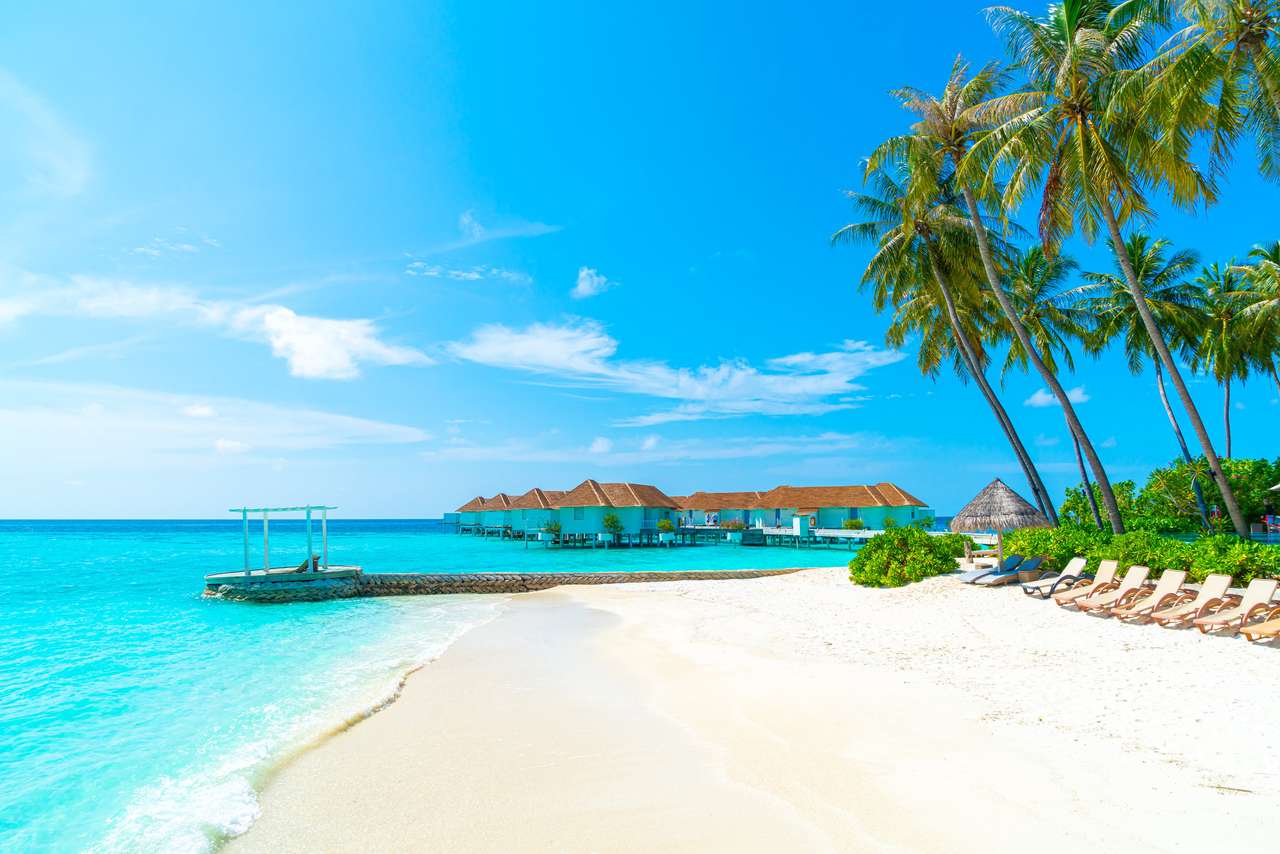 Tropisches Malediven-Resort Online-Puzzle