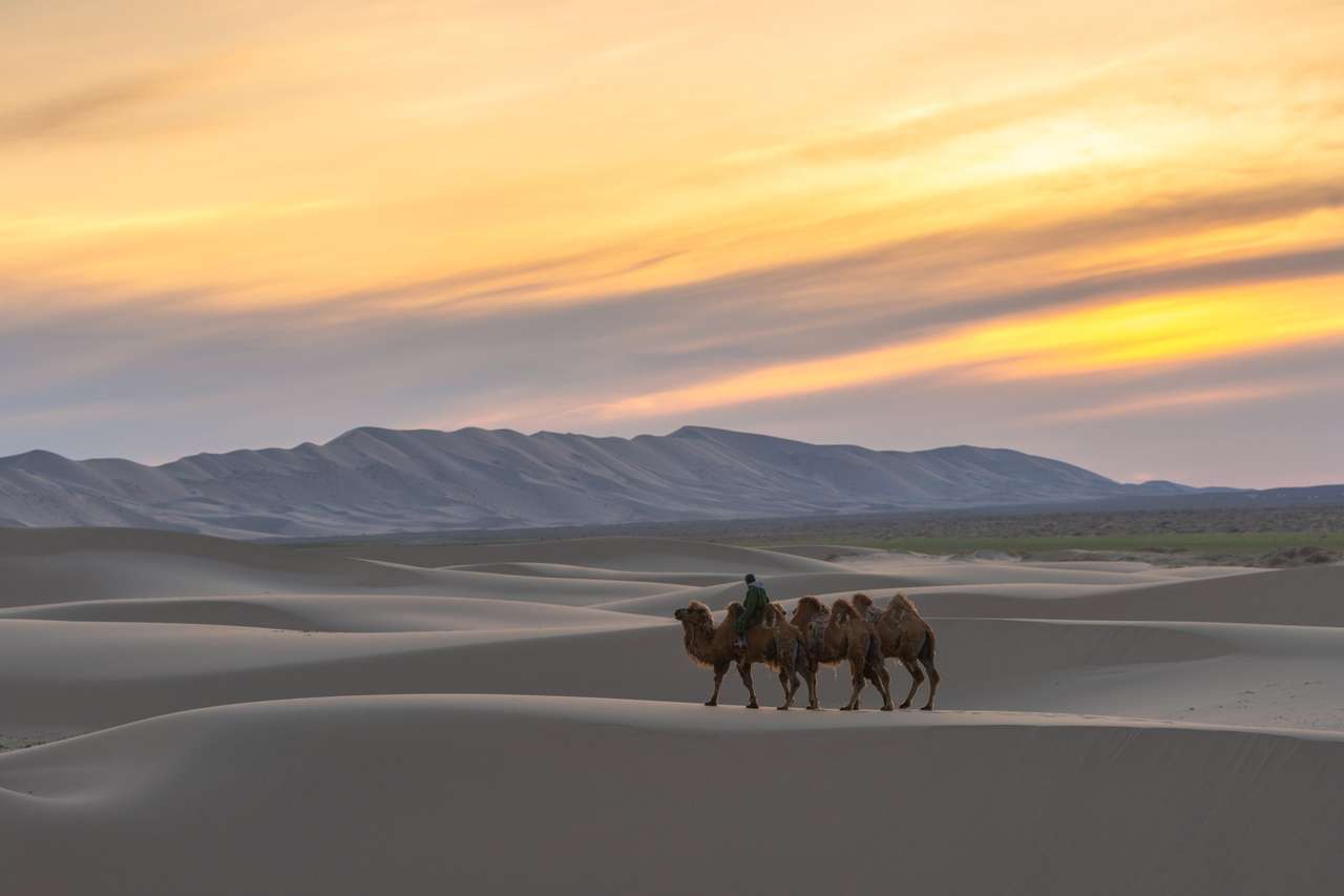 Пустыня Гоби Монголия. онлайн-пазл