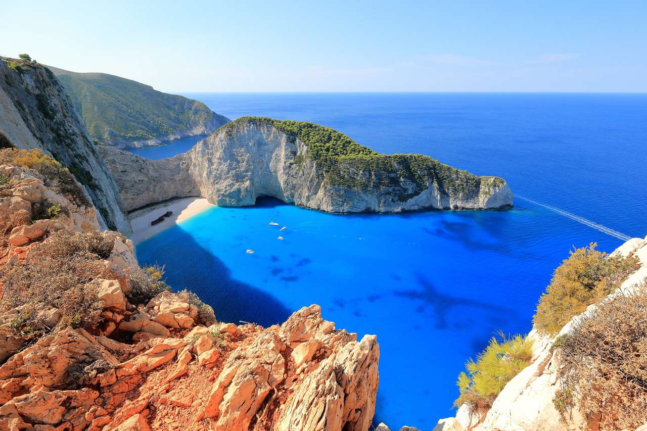 Плаж Навагио, Закинтос, Гърция онлайн пъзел