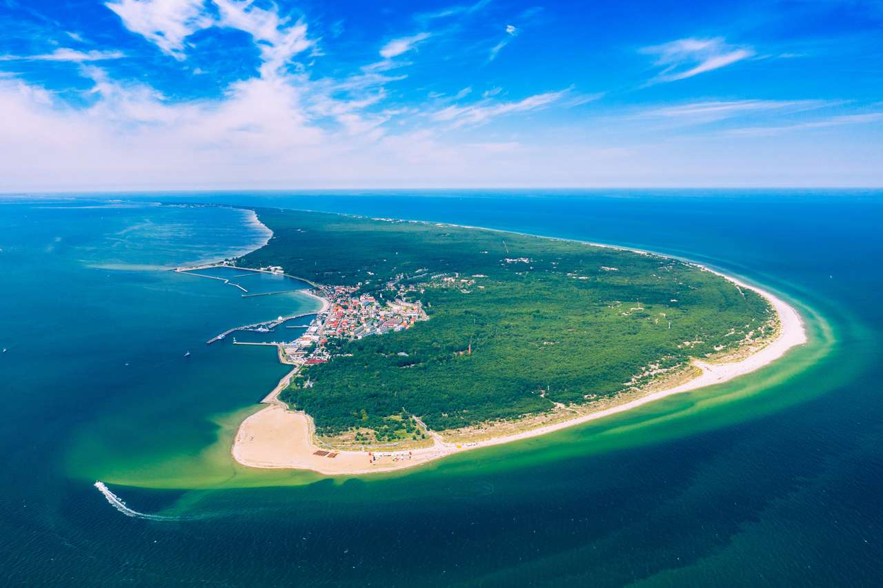Полуостров Хель в Польше, Балтийское море пазл онлайн