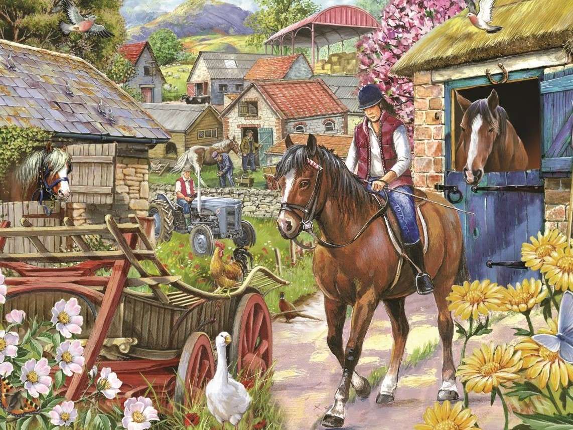 Farm with animals online puzzle