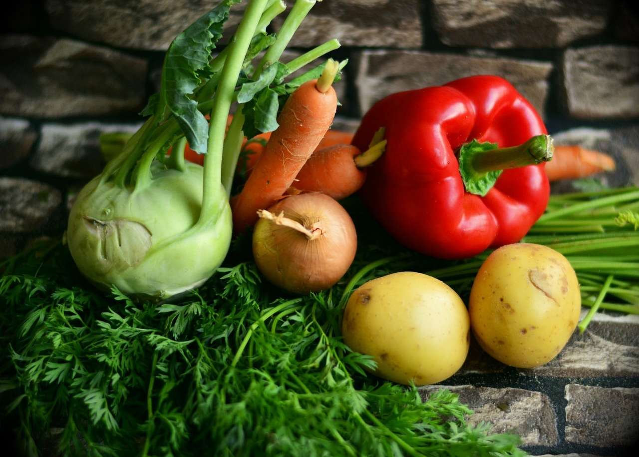Свежие овощи пазл онлайн