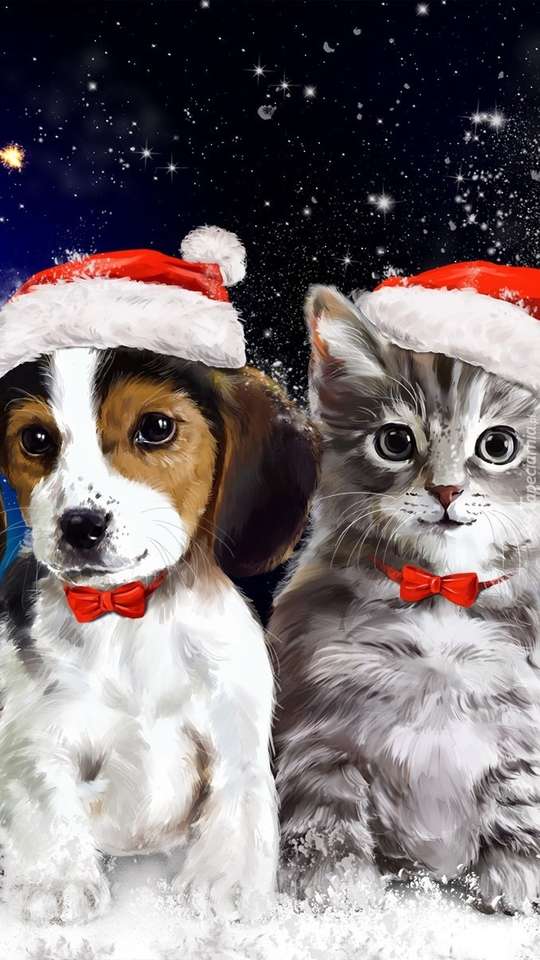 クリスマスの動物 オンラインパズル