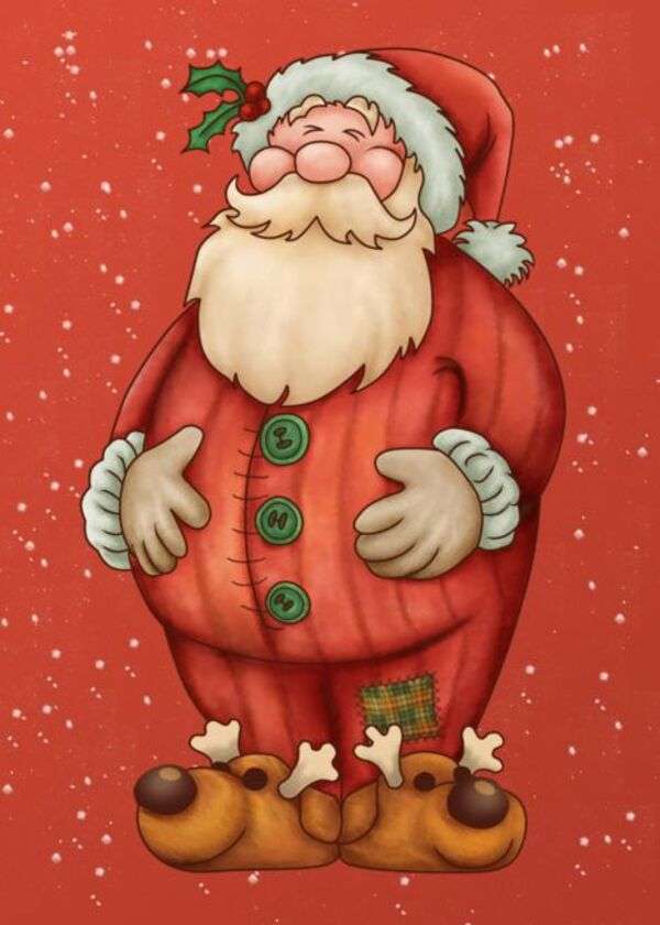 Navidad #33 - Santa Claus con pijama navideña rompecabezas en línea