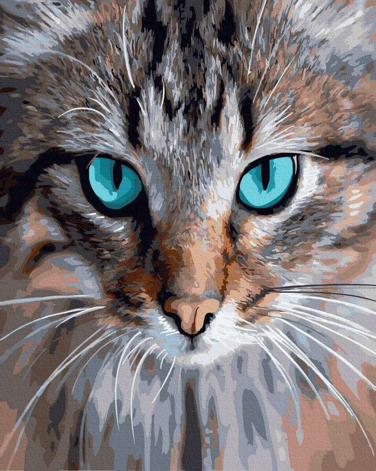 Kat met blauwe ogen online puzzel