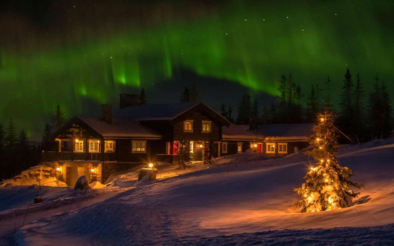 Aurora boreală, Norvegia jigsaw puzzle online