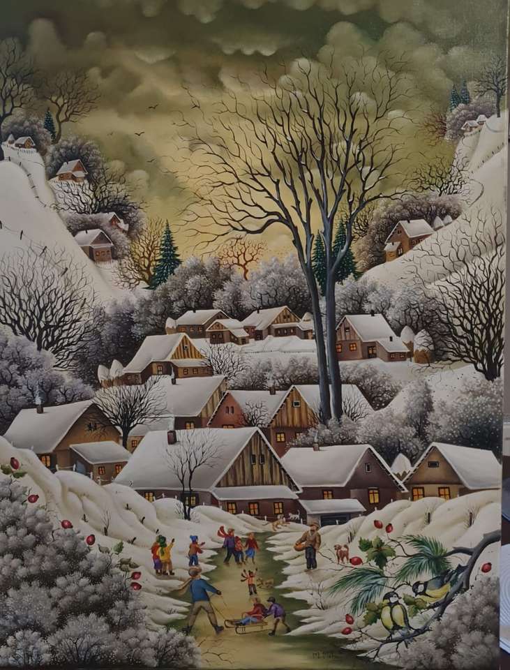 Tél a faluban online puzzle