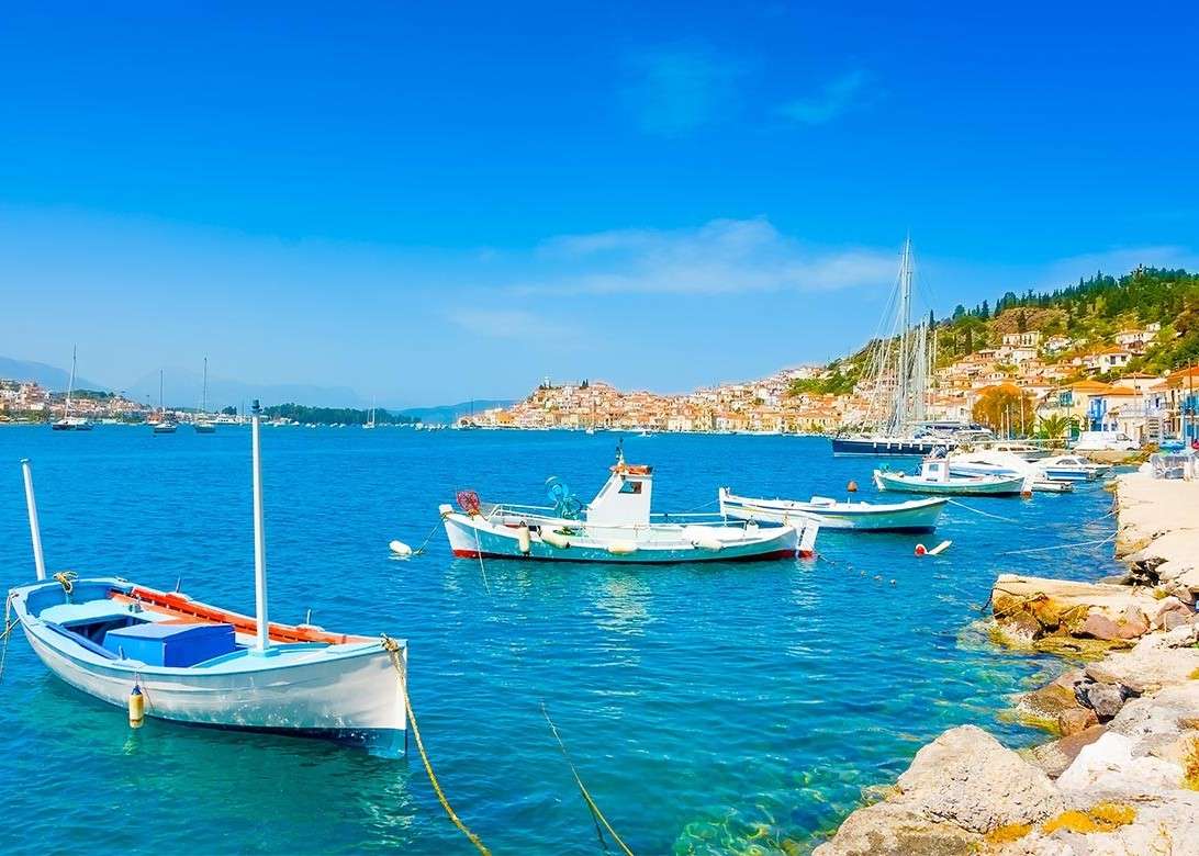 Гръцко крайбрежие онлайн пъзел