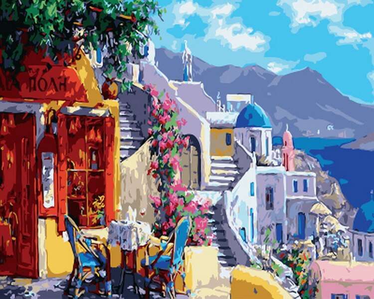 Santorini- picture online puzzle