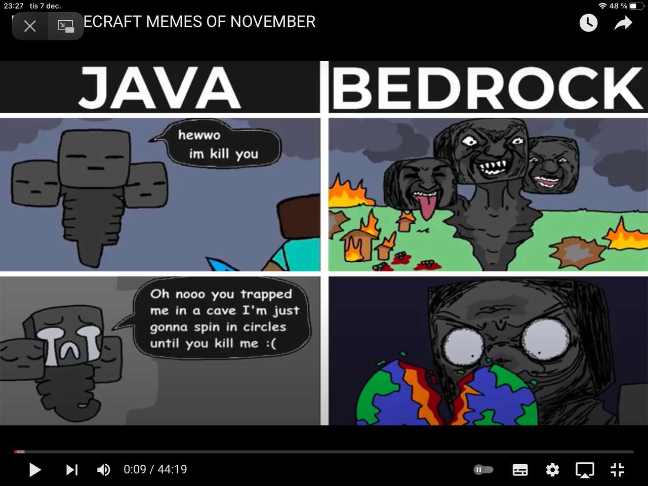 meme do minecraft quebra-cabeças online
