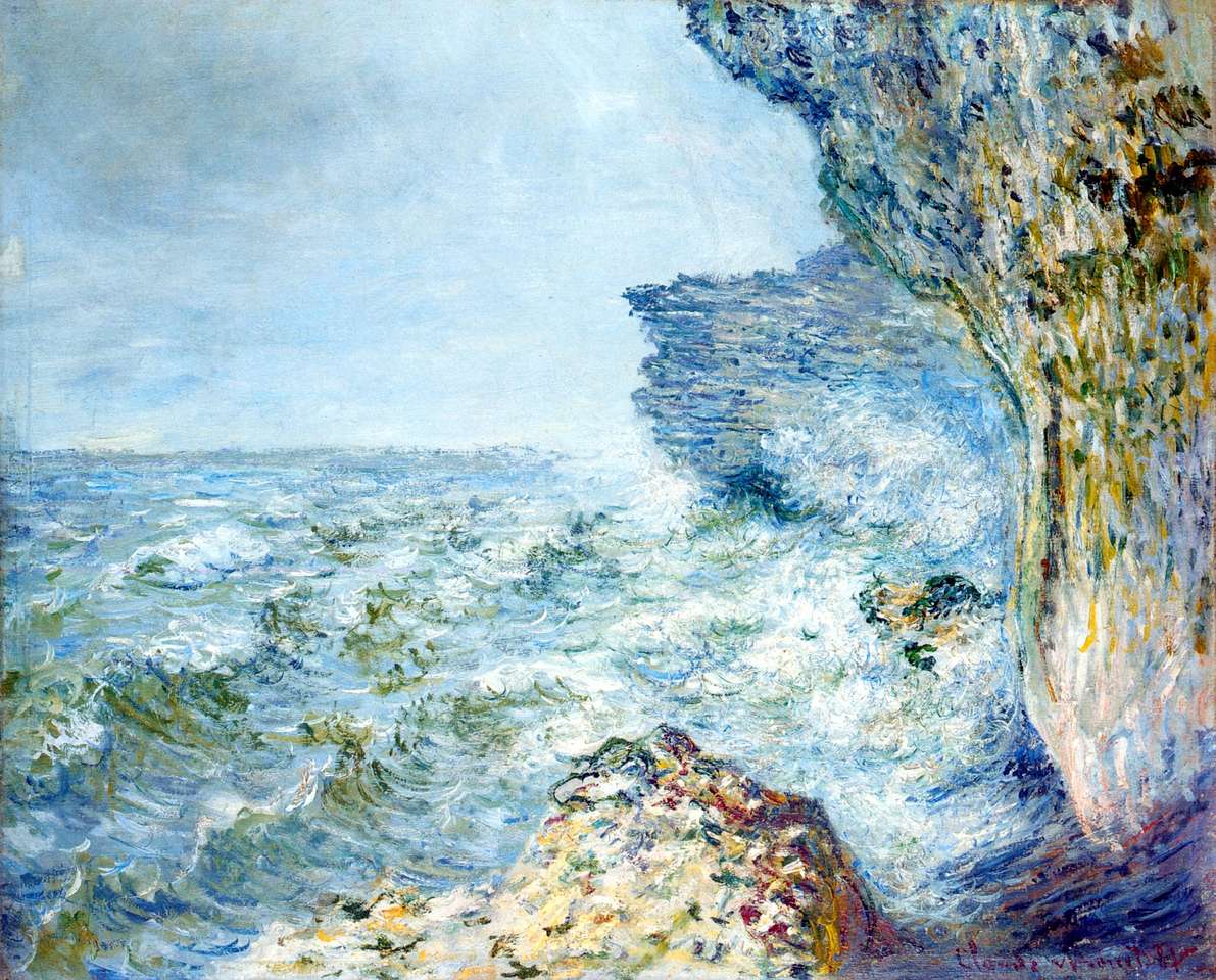 Claude Monet, O mar em Fécamp, 1881 puzzle online
