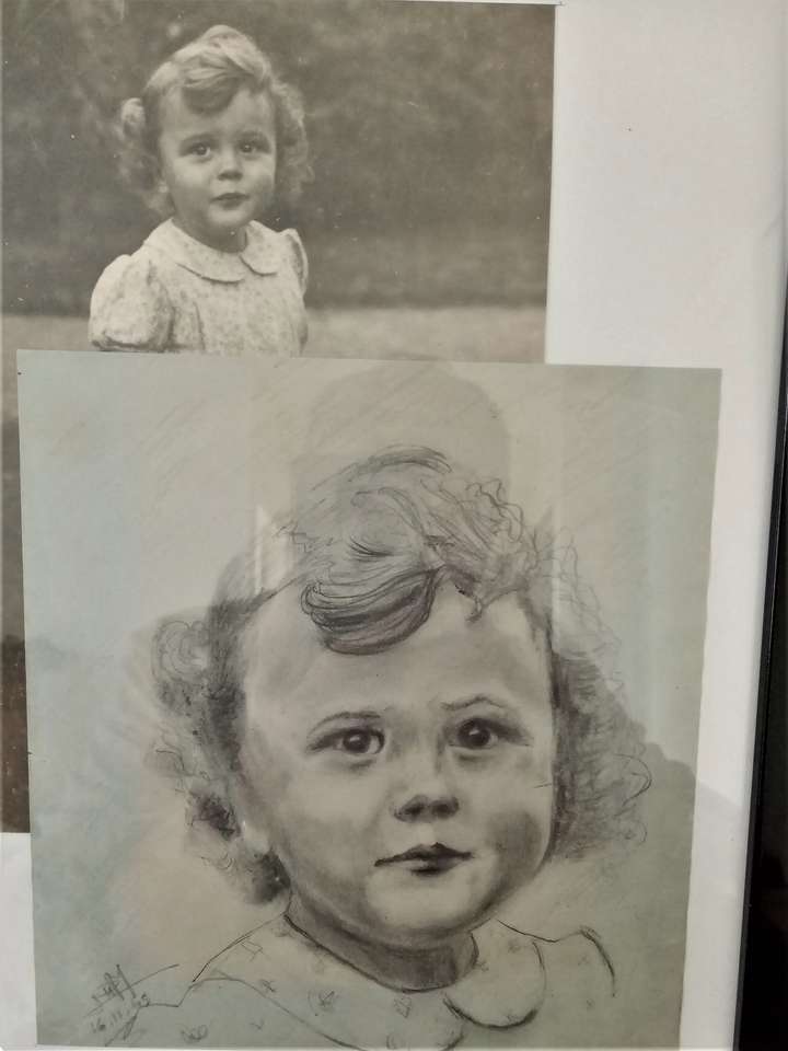 ett fint porträtt från ett foto från 1945 pussel på nätet